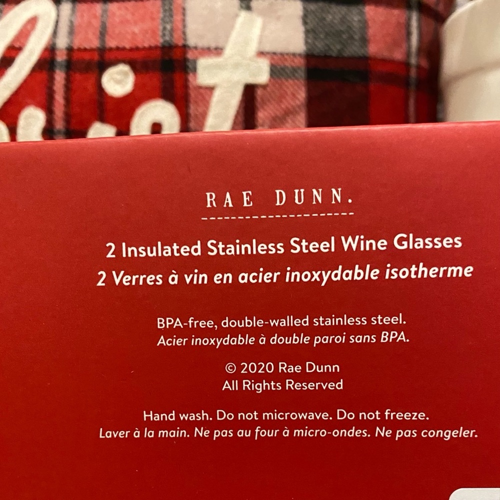 Rae Dunn Naughty Nice insulated Wine Tumblers - Picture 3 of 3